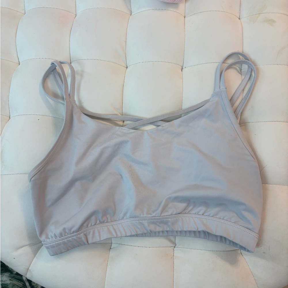 Reebok Light Gray Strappy Sports Bralette